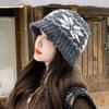 Warm Jacquard Pattern Beanies Printed Printing Knit Cap Snowflake Jacquard Knitted Hat  Girls
