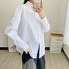 Spring Autumn Women's White Elegant Fashion Shirt Ladies Long Sleeve Simple All-match Buttons Cardigan Blouse