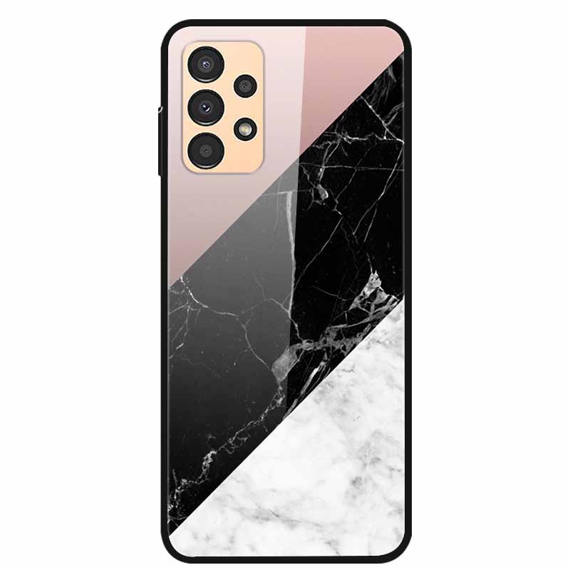 Funda para Samsung A53 5G 2022 Mármol Vidrio Templado Tapa Dura para Fundas de Teléfono Samsung Galaxy A33 A73 5G Protección Fundas