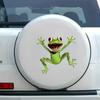 1Pc Green Frog Jump Funny Vehicle Decal Sticker for Laptop Water Bottle Phone Car Truck Van Motorcycle - Vehicle Paint Window