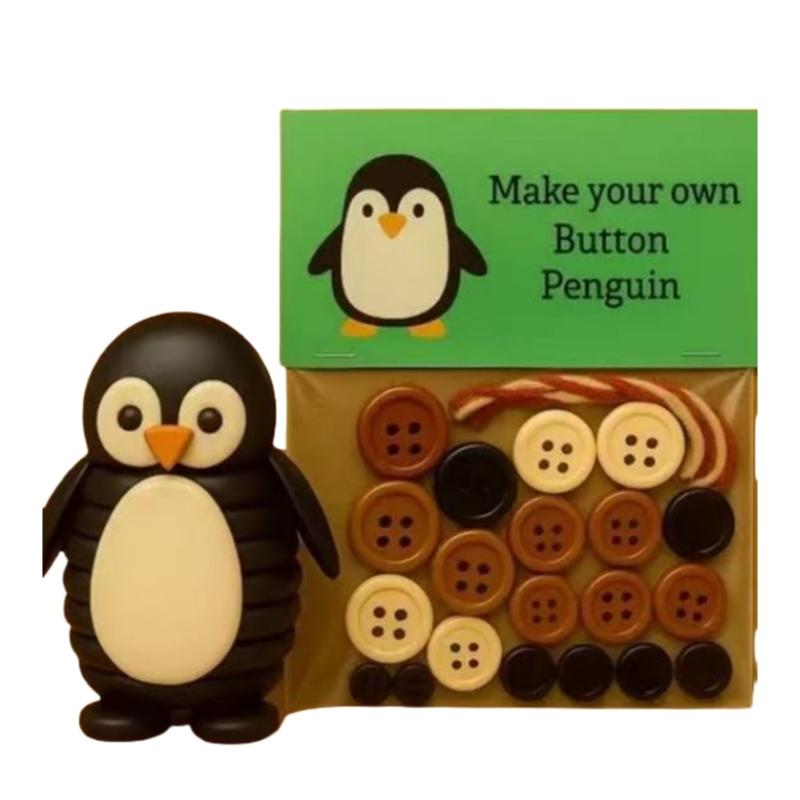 Animal Button Craft Set Complete Supplies for Handmade Ornament Art Project Home Decoration