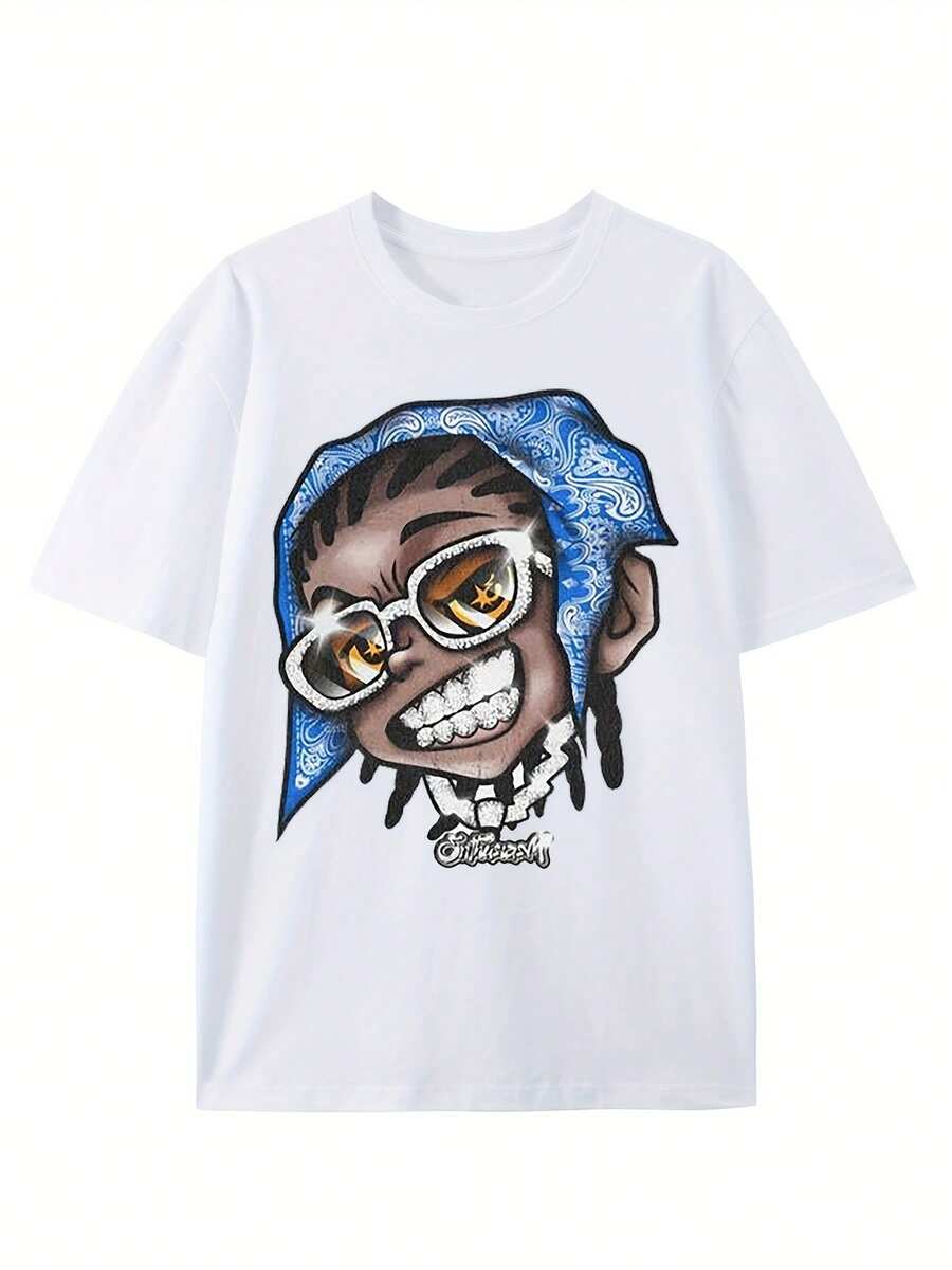 

Unisex S Retro Hop Street Casual T-Shirt, Printed Pattern S