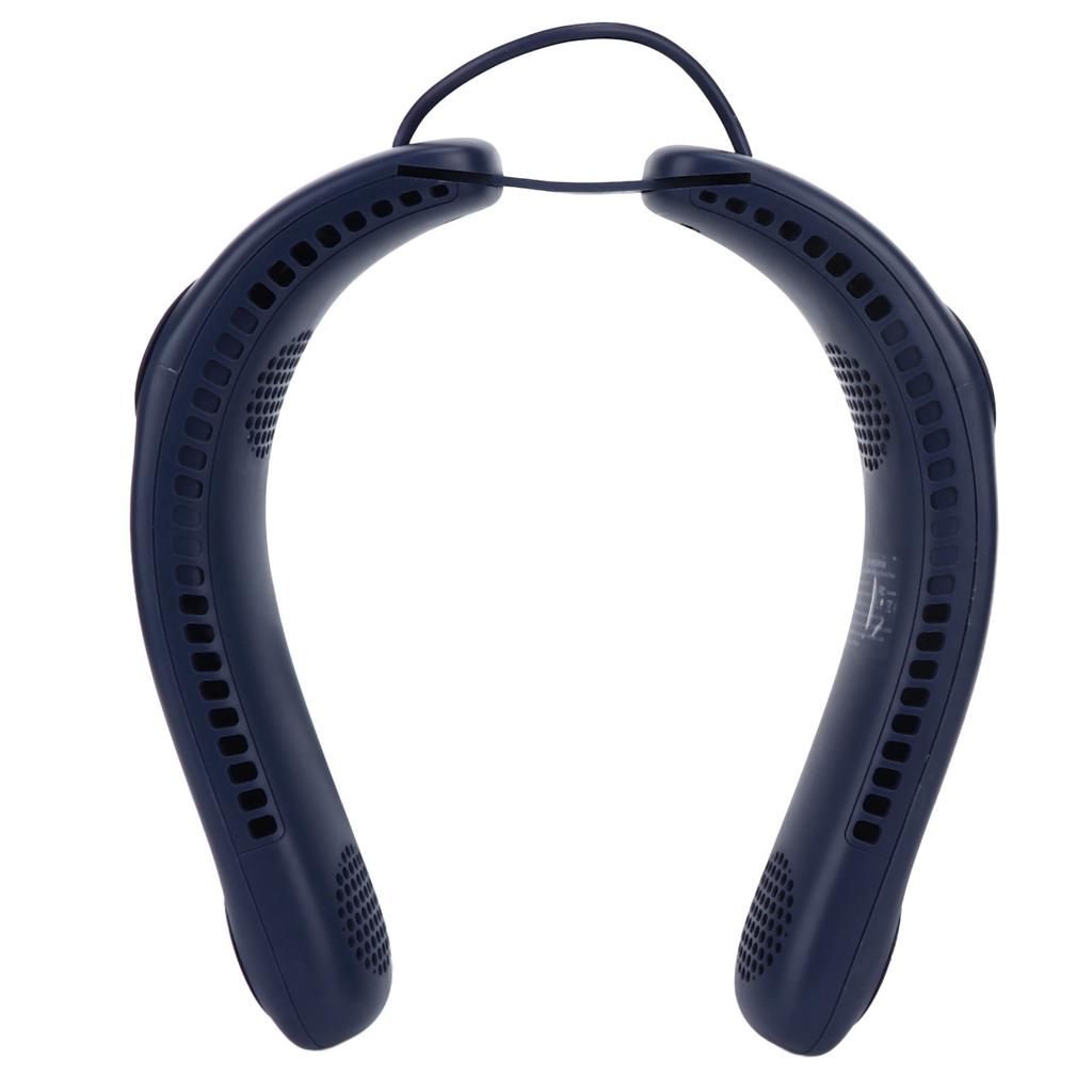 Neck Fan 4 Fan Blades 3 Speeds Hands Free USB Charge Low Noise Foldable Design Face Fan for Home
