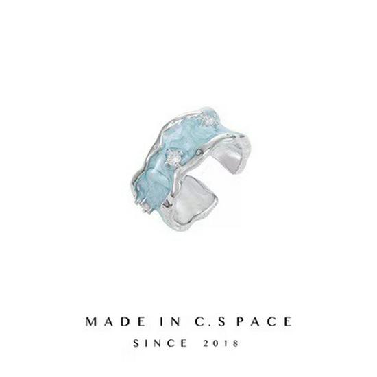 Verstellbares Ring-Set im koreanischen Stil für Damen - Enthält offene Zeigefinger- und Kettenringe