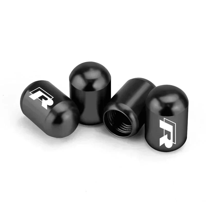 

New 4PCS Car Wheel Tire Valve Caps Tyre Rim Stem Covers for Volkswagen Rline Golf GTI Bora Passat Jetta Beetle Scirocco Lav