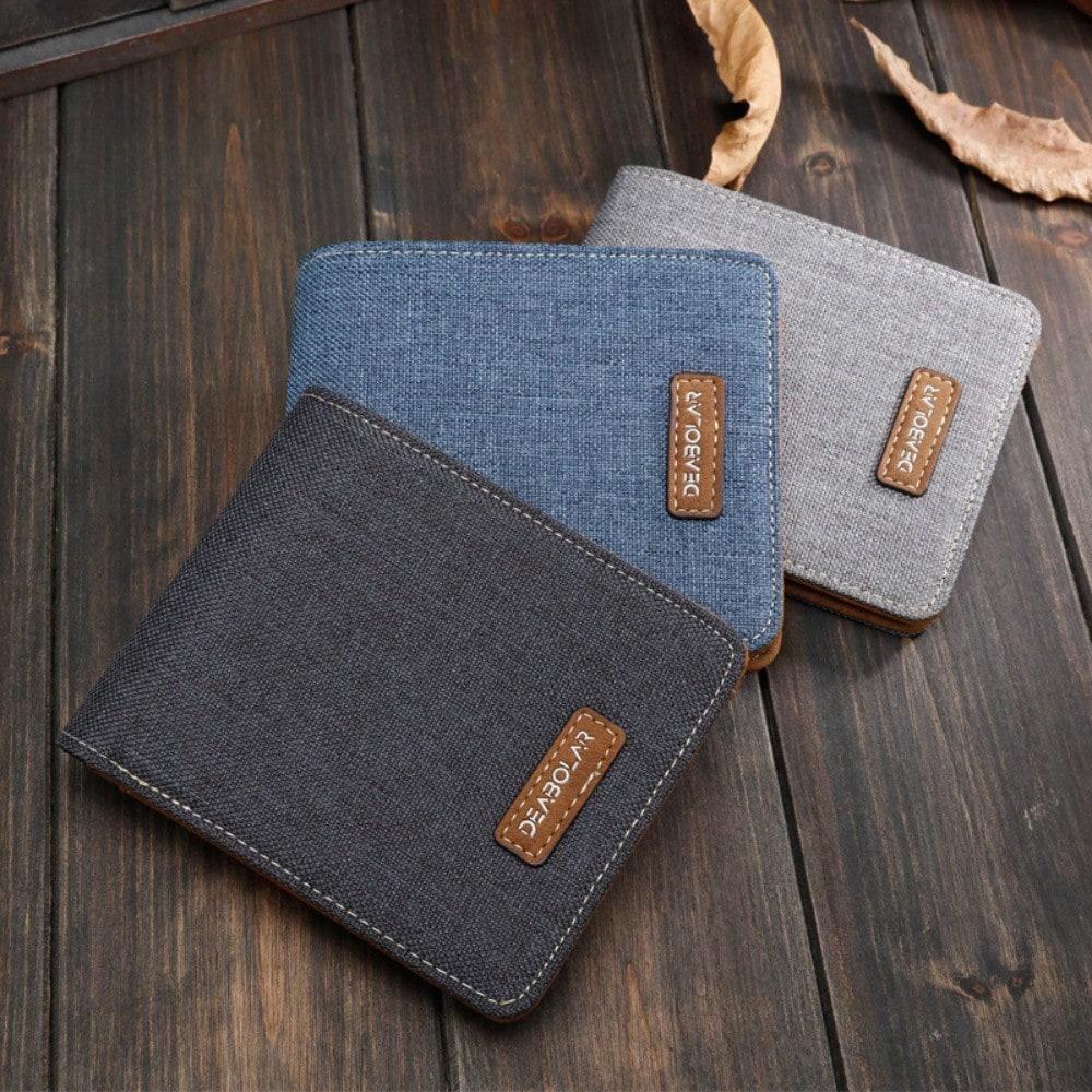 Men's Short Wallet Student Japanese And Korean Version Casual Wallet Horizontal Ultra-Thin Simple Ticket Clip