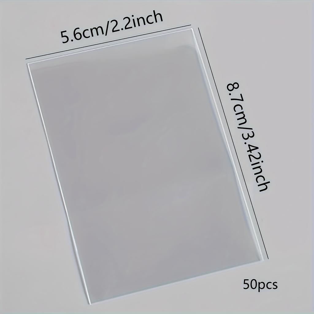 50 Stück - Transparente Karten-Schutzhüllen, Postkarten-Schutzhüllen