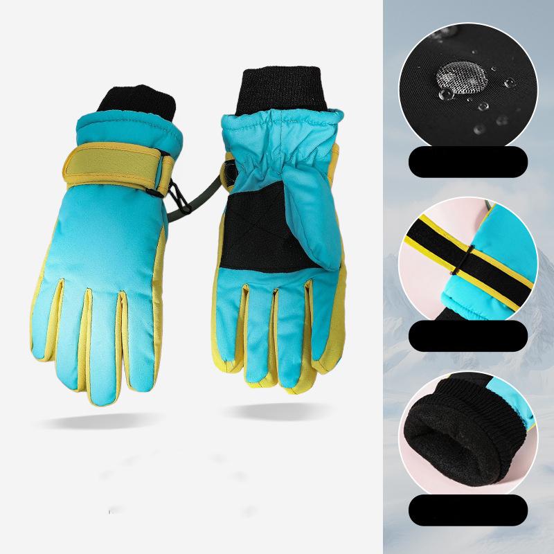 Children s Winter Gloves Warm, Windproof, Thickened Outdoor Cycling Gloves L