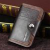 Vintage Men Wallet Card Holder Large Capacity Pu Leather Short Male Purse Id Credit Card Bag Men'S Tri-Fold Wallet Birthday Gift