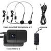 Portable Wireless UHF Mic Headmounted Microphone with Receiver Transmitter