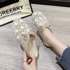 Lace bag head slippers women's linen new summer versatile outer wear mesh breathable non-slip half slippers sandals women