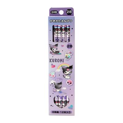 Sanrio Sanrio Pencil Pack 2B Kuromi Kuromi X X Kids Learning Stationery Character 566195 SANRIO (SANRIO) Kuromi-chan 0.8 0.8 17.6cm