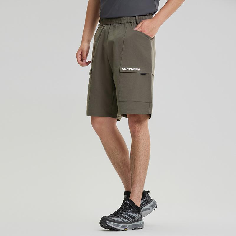 Skechers Quick-Drying Casual Sports Loose Breathable Skin-Friendly Commuter Outdoor Cargo Shorts Unisex shorts Sage-Green P225U127-04X9