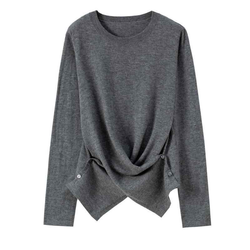 

Details ingenious autumn and winter all-wool careful machine design thin wool sweater women s versatile design sense advanced One Size