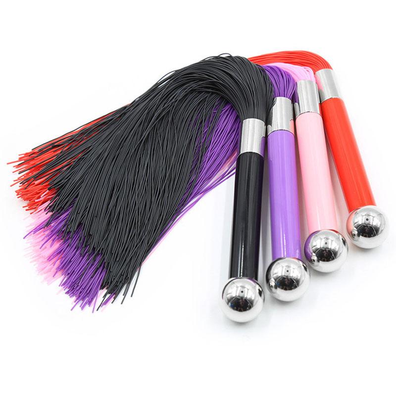 Silicone Tassel Whip Adult Games Bdsm Bondage Spanking Slave Restraints Cosplay Erotic Flogger