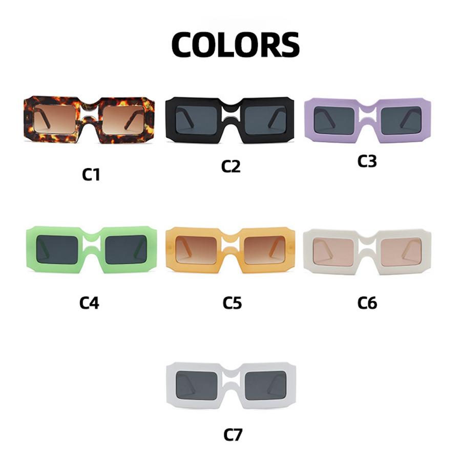 Fashione Sunglasese квадратные солнцезащитные очки желейного цвета — фото 12