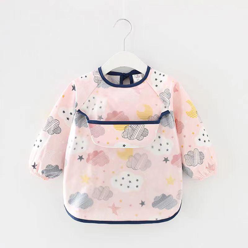 Children's Reversible Cotton Coverall – Baby Waterproof & Oil-Proof Bib and Apron