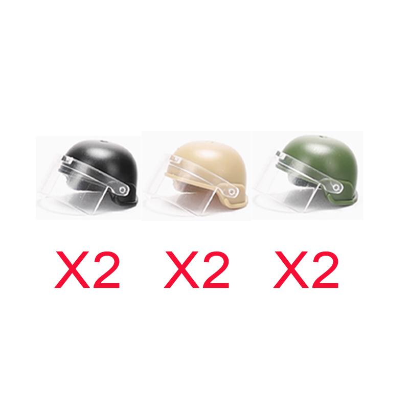 MOC Building Blocks Character Accessories Explosion-Proof Helmets Hats Gas Mask Knife Stands Mechanical Dog Drones DIY Toy Gift