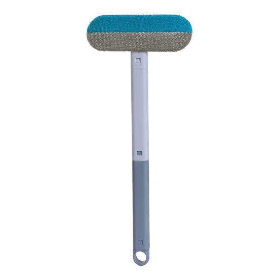 Pet Hair Remover Long Handle Reusable Lint Cleaner for Dog Cat Hair Multi-functional Fur Removal Brush for Couches Carpets Car Seat Clothes Bedding синий