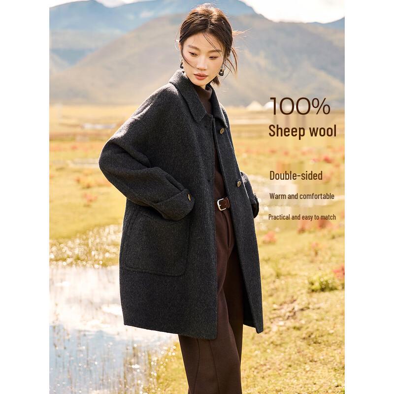 Women's 100% Lamb Wool Double-Sided Winter Coat