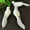 6PCS Foam Dove Artificial Birds DIY Accessories Handicraft Faux Foam Animal Photo Props with Clips Artificial Bird Model