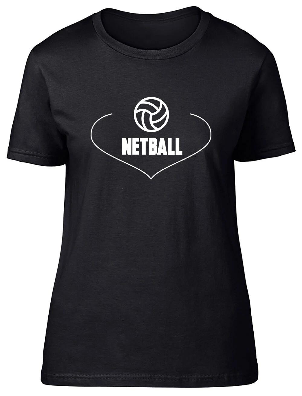 Love Netball Fitted Womens Ladies T Shirt S