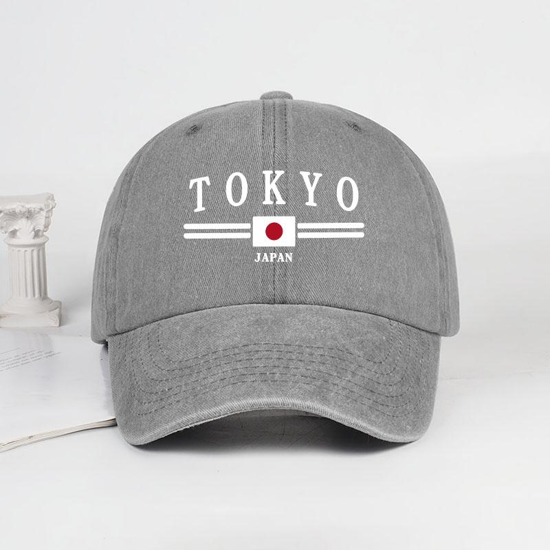TOKYO JAPAN Printed Washed Baseball Cap Tokyo Japan Urban Style Classic Fashion Daily Commuting Cycling Fishing Holiday Gift
