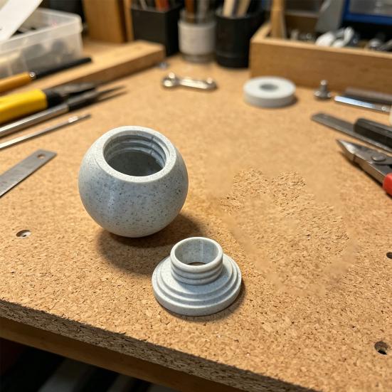 Yousheng Storage Box Compact Spherical Design Portable with Imitation Stone Texture 3D Printed Organizer for Desk And Entryway