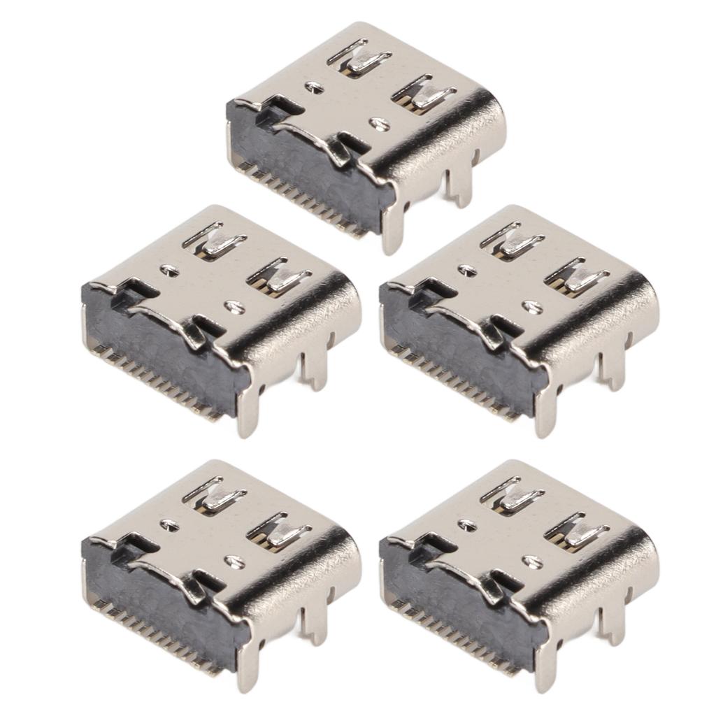 5pcs Game Handle Charging Port Type C Interface Replacement Gamepad Charging Socket for PS5