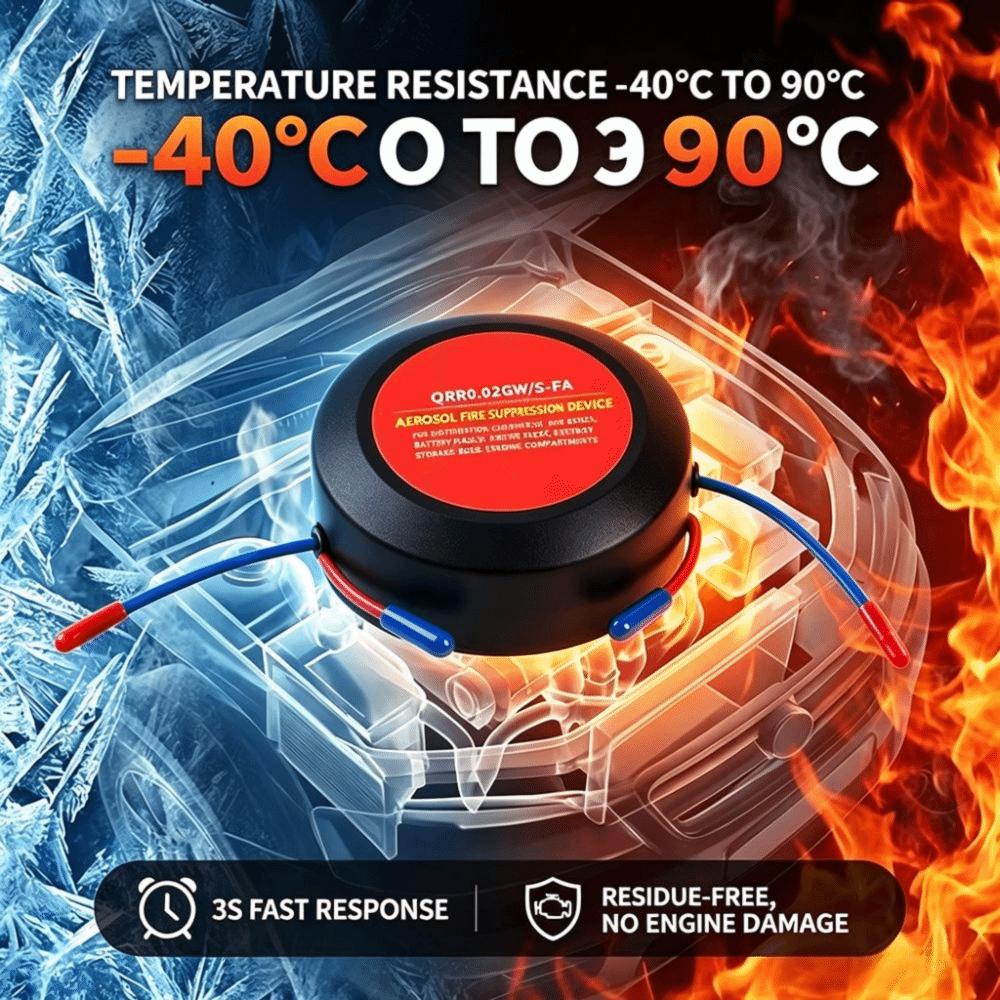 Self-Activating Fire Suppression Device Extinguishing Sticker Device Automotive Engine Compartment