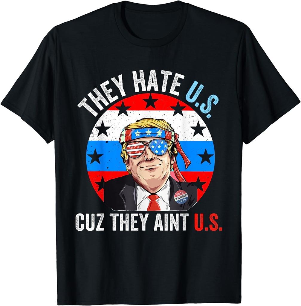 NEW LIMITED! They Hate Us Cuz They Ain't Us Funny 4th of July Tee - MADE IN USA