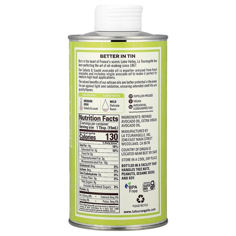 Salads & Saute Avocado Oil, 16.9 Fl Oz (500 Ml)