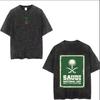 T-shirt na Dzień Narodowy Arabii Saudyjskiej 100% Bawełna Odzież Krótki Rękaw T-shirt na Eid al-Fitr Płukane T-shirty Letnie Koszulki Codzienny Top