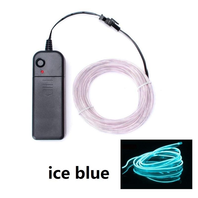 1m 3m 5m Glow EL Wire Neon Cable for Christmas Dance Party DIY Costumes Multicolor Illuminated Light AA Battery Lamp LED Strip