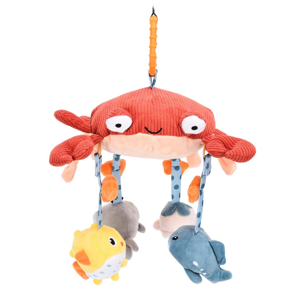 Baby Crib Mobile Baby Bed Rattles Hanging Plush Crab Bell Toys Stroller Pendant for Newborn