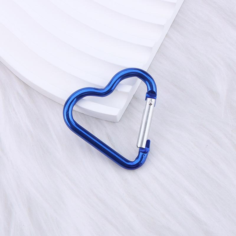 Heart-shaped Aluminum Carabiner Keychain Clip Outdoor Tools Water Bottle Keyring Hook Climbing Camping Travel Kit Hook Accessory