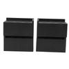 4pcs Furniture Riser Black Enlarged Widened Rectangle Rubber 3in Furniture Leg Mat for Home