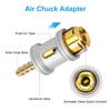 2 Stück 6mm Auto Reifenventil Clip Pumpe Düse Klemme Massivmessing Schnellkupplung Aufblasanschluss Auto Luftventil Aufblasgerät Pumpenadapter