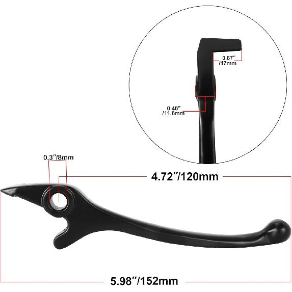 RUTU Right Disc Dirt Bike Brake Lever - Universal Motorcycle Brake Lever Handle - Compatible with Taotao Peace SunL JCL Atm50 Dirt Pit Bike 50cc 70cc