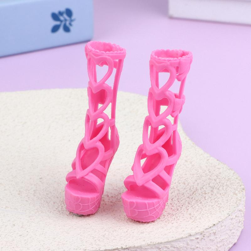 1Pair Mini Doll High Heels Boots Sandals Fashion 1/6 Dolls Dress Up Accessories For Female Dolls Decorations Pretend Play Toys