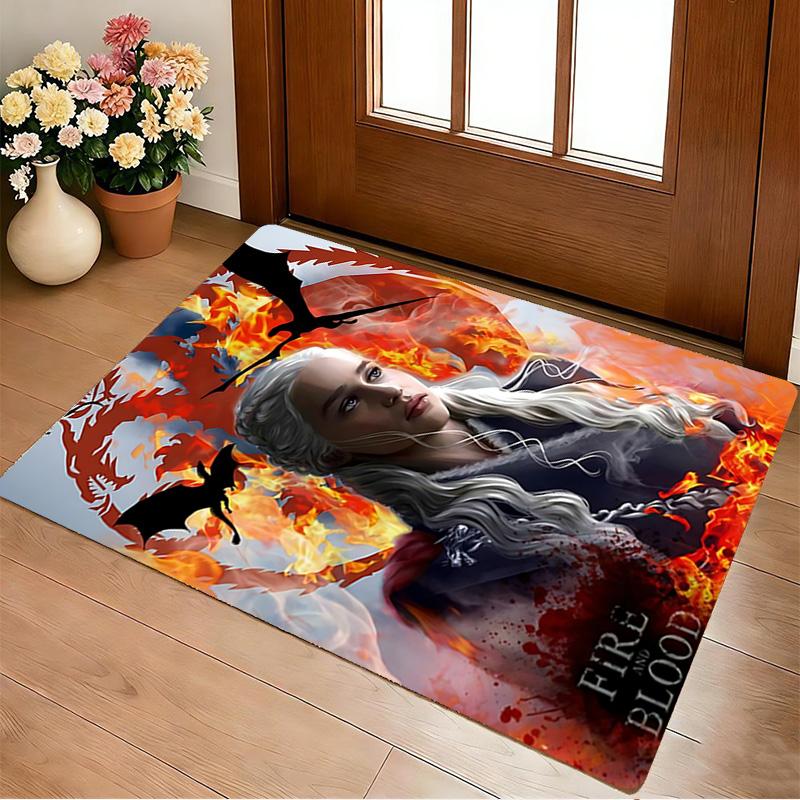 Fire Blood Living Room Non-Slip Area Rug Soft Carpet for Bedroom Game Playroom Sofa Office Home Decor Doormat Christmas Gift C9211397