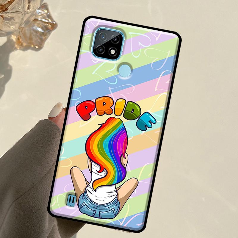 LGBT Pride Love For Realme C55 C51 C21Y C25S C75 C67 C61 C53 13 12 10 11 14 Pro Plus GT 6T 6 5 GT7 Pro Case
