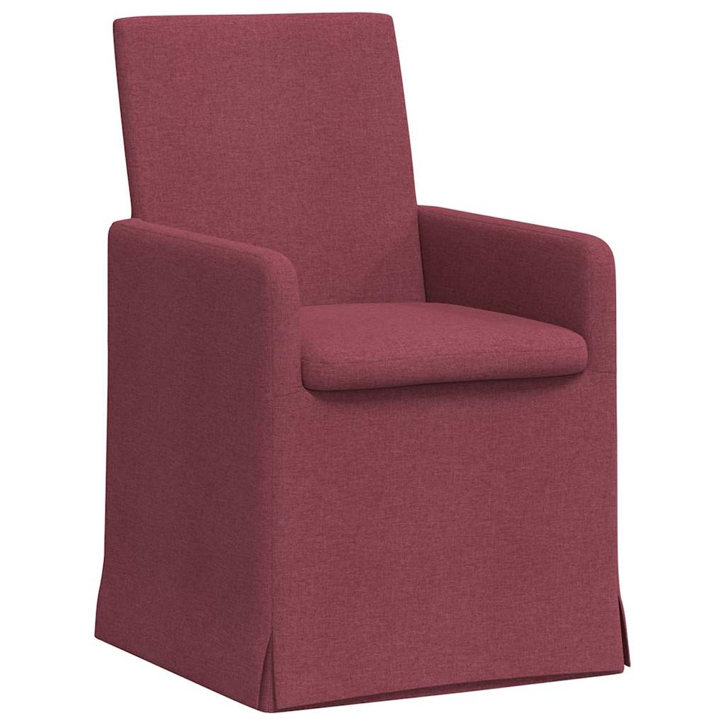 Dining Chairs 2 Pcs Burgundy 57 X 67 X 95 Cm Fabric