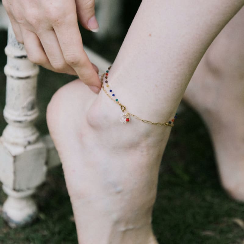 

MERRYMOTIVE [2way] Colorful double chain surgical bracelet/anklet #ERROR!