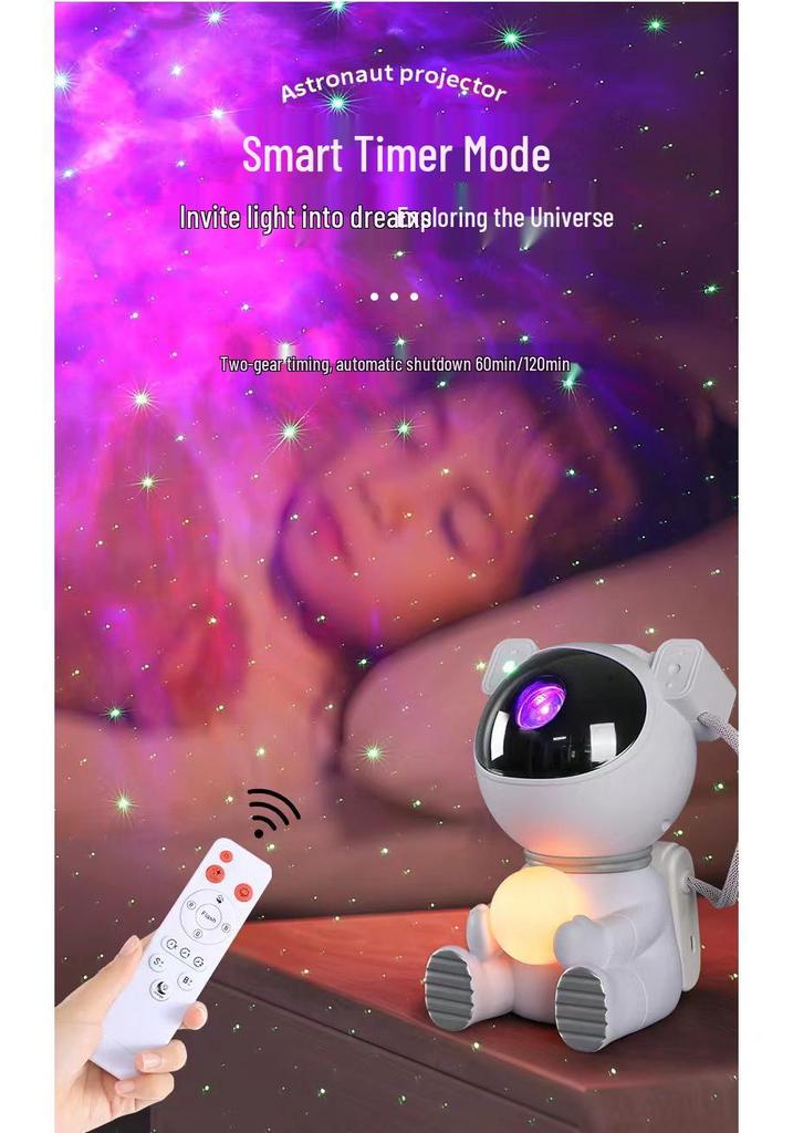 Starry Sky Astronaut Projection Lamp - Children's Decorative LED Night Light