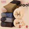 YUZHAOLIN 5 Pairs of Men's Wool Socks, Autumn And Winter Terry Socks, Fleece-Lined Ultra-Thick Mid-Calf Warm Socks, Northeast Long Socks, Snow Socks