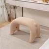Armless Dressing Chair Plush Shoe Changing Stool Cream Style Makeup Stool  Makeup Room
