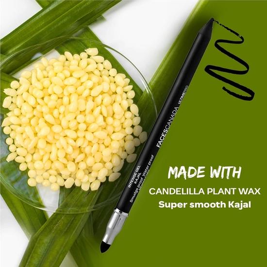 FACESCANADA Ultime Pro Intense Gel Matte Kajal With Smudger & Sharpener - Black, 1.2g | 24 Hr Long Stay | Water & Smudgeproof