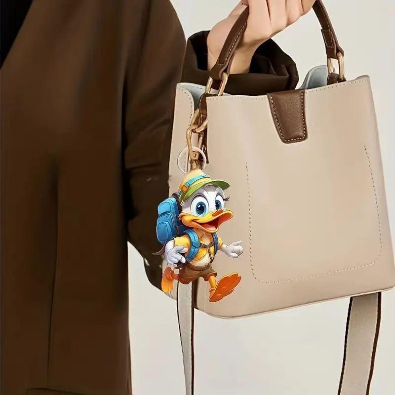 Vibrant Acrylic Duck Hanging Decoration For Car Interior Cute Design Cartoon