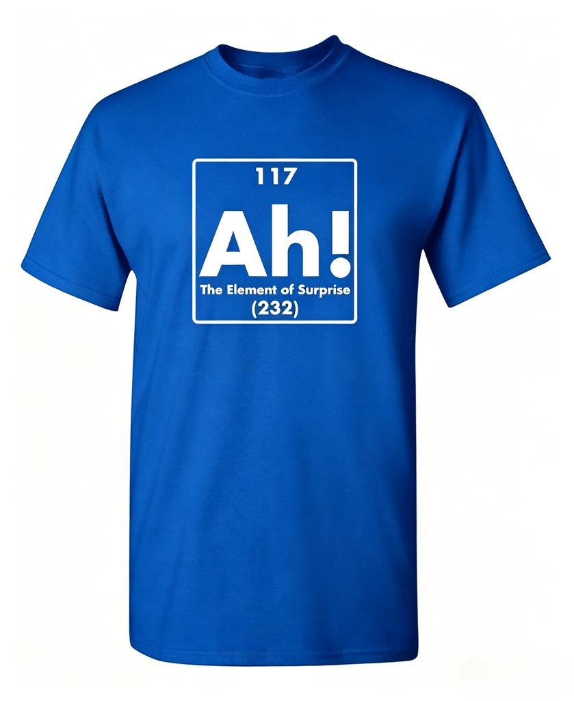 Ah Das Eleunisext Der Überraschung Unisexs Grafik T-Shirts Lustig Cool Grafik-T-Shirts Unisex Vintage Neuheit Sarkastisch Lustiges T-Shirt